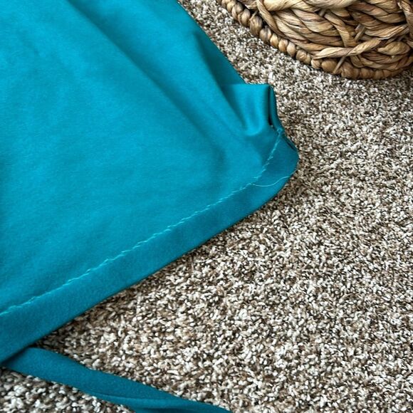 Vanity Fair Vintage 70s Green Teal Retro Tie Velour Robe Womens Medium - Picture 10 of 13